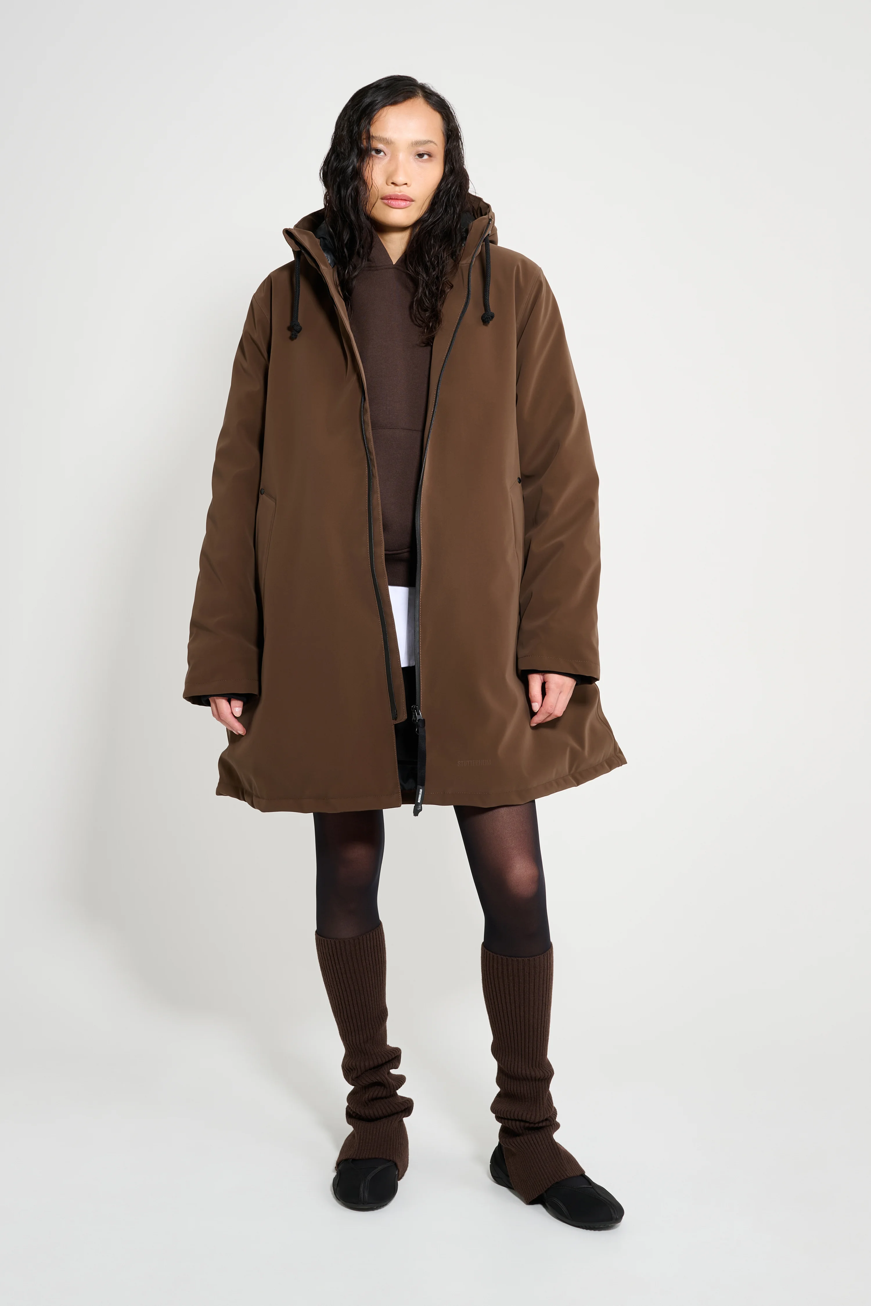 Mosebacke Matte Winter Coat Dark Brown - 1