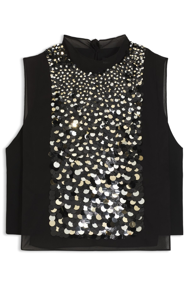 REGULAR-FIT BLOUSE WITH SEQUIN EMBELLISHMENTS 1