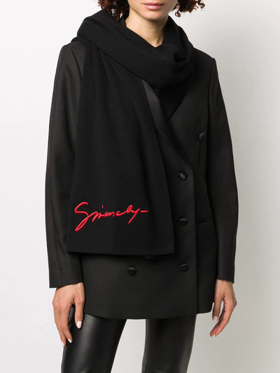 Givenchy embroidered logo scarf outlook