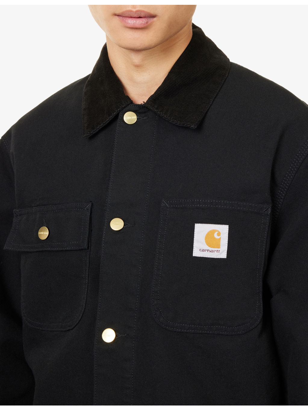 Michigan Patch-Pocket Loose-Fit Denim Coat - 5