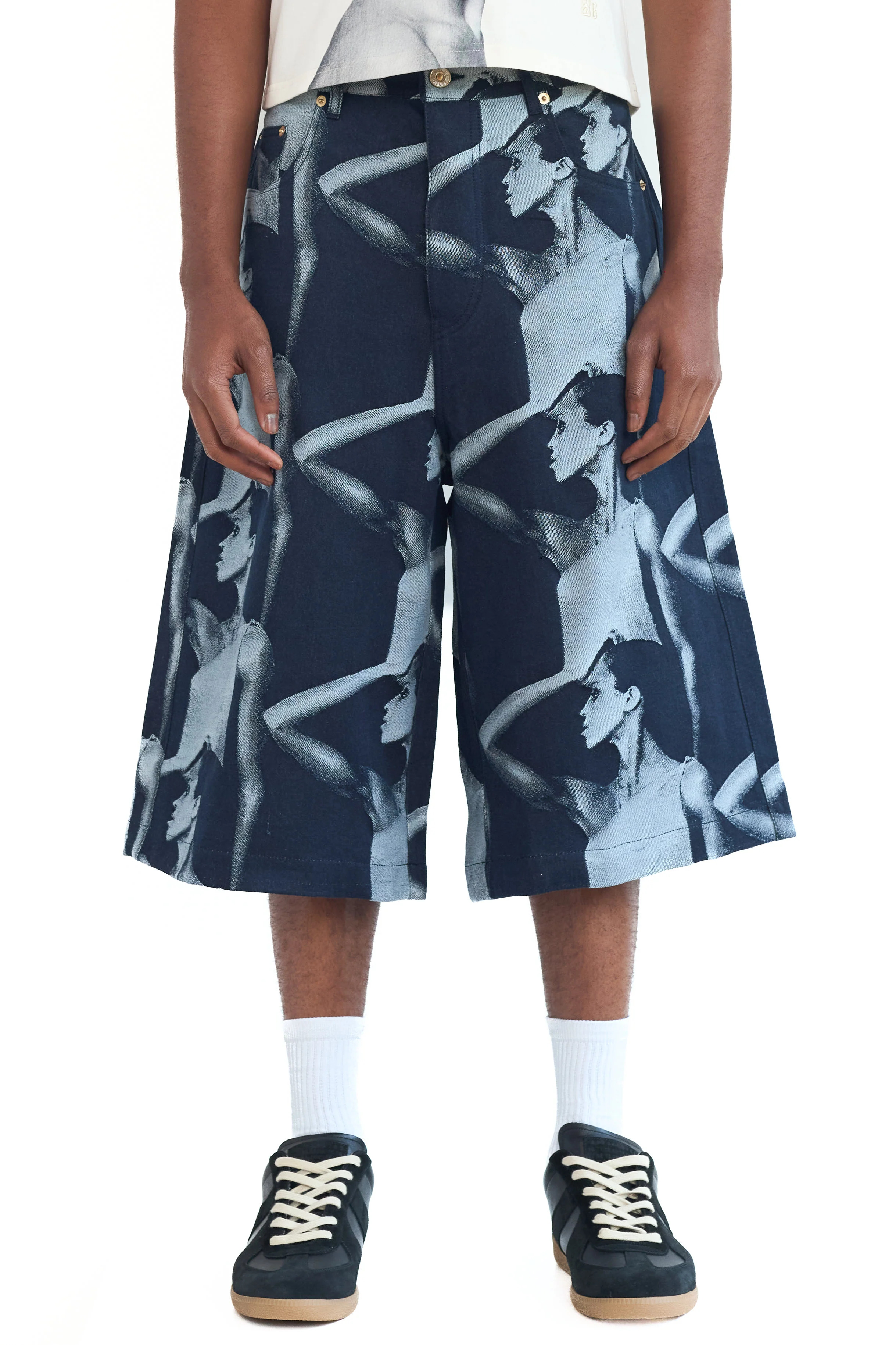 Wales Bonner Jet Shorts Indigo - 4