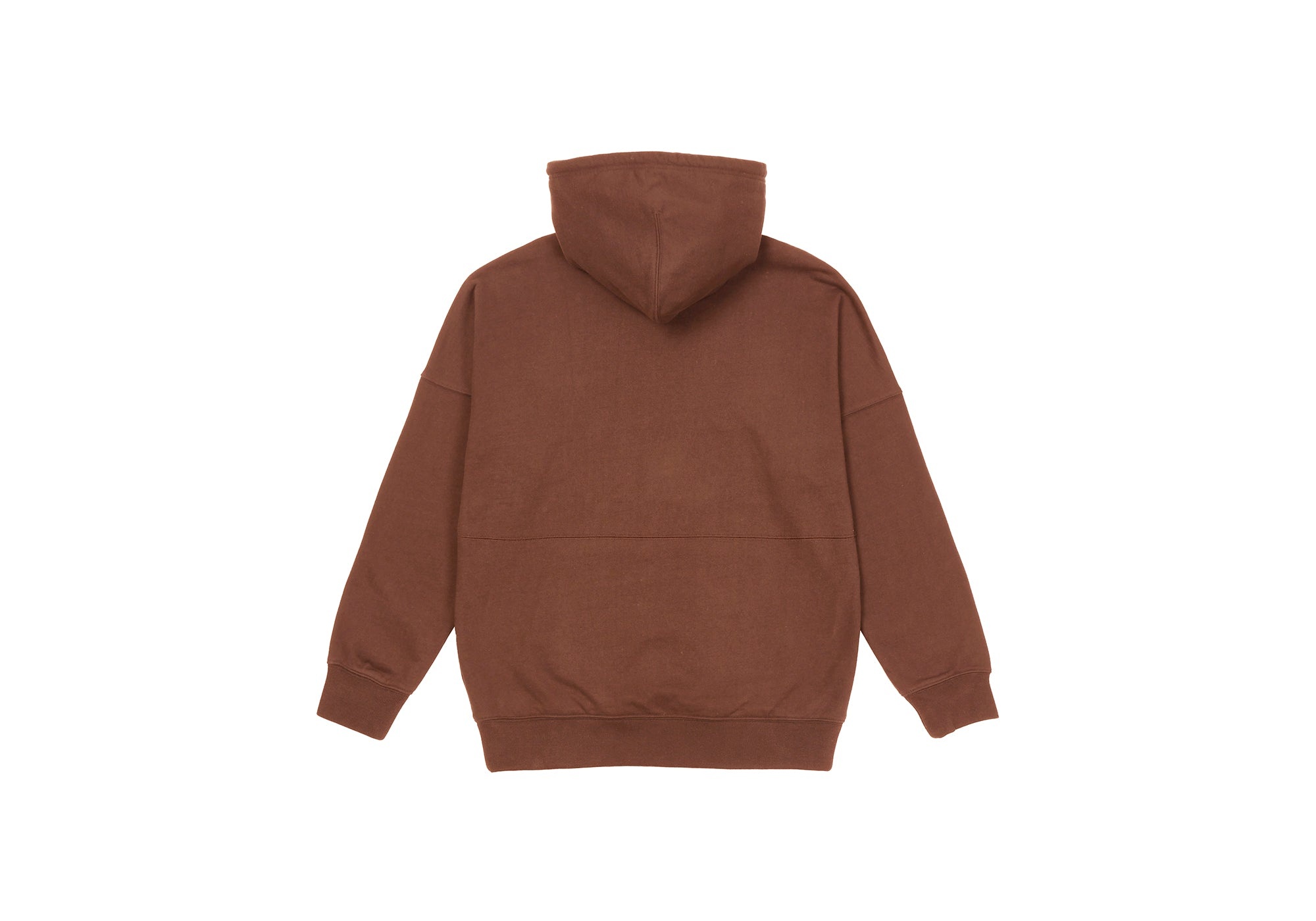 SPACED LOGO DROP SHOULDER HOOD BROWN - 2