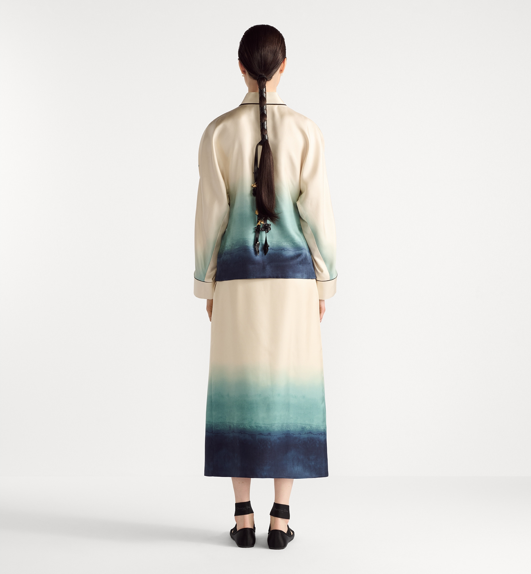 Mid-Length Straight-Cut Wrap Skirt - 3