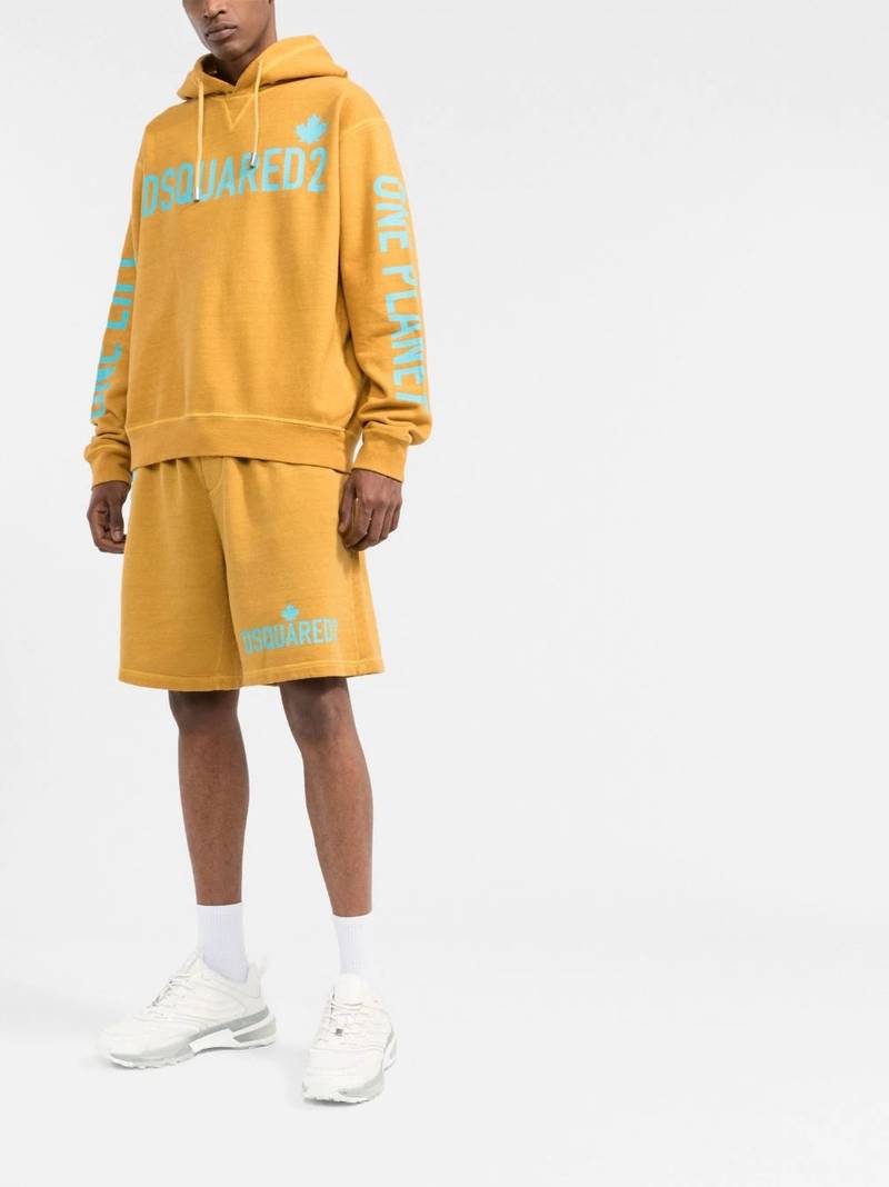 DSQUARED2 logo-print track shorts outlook