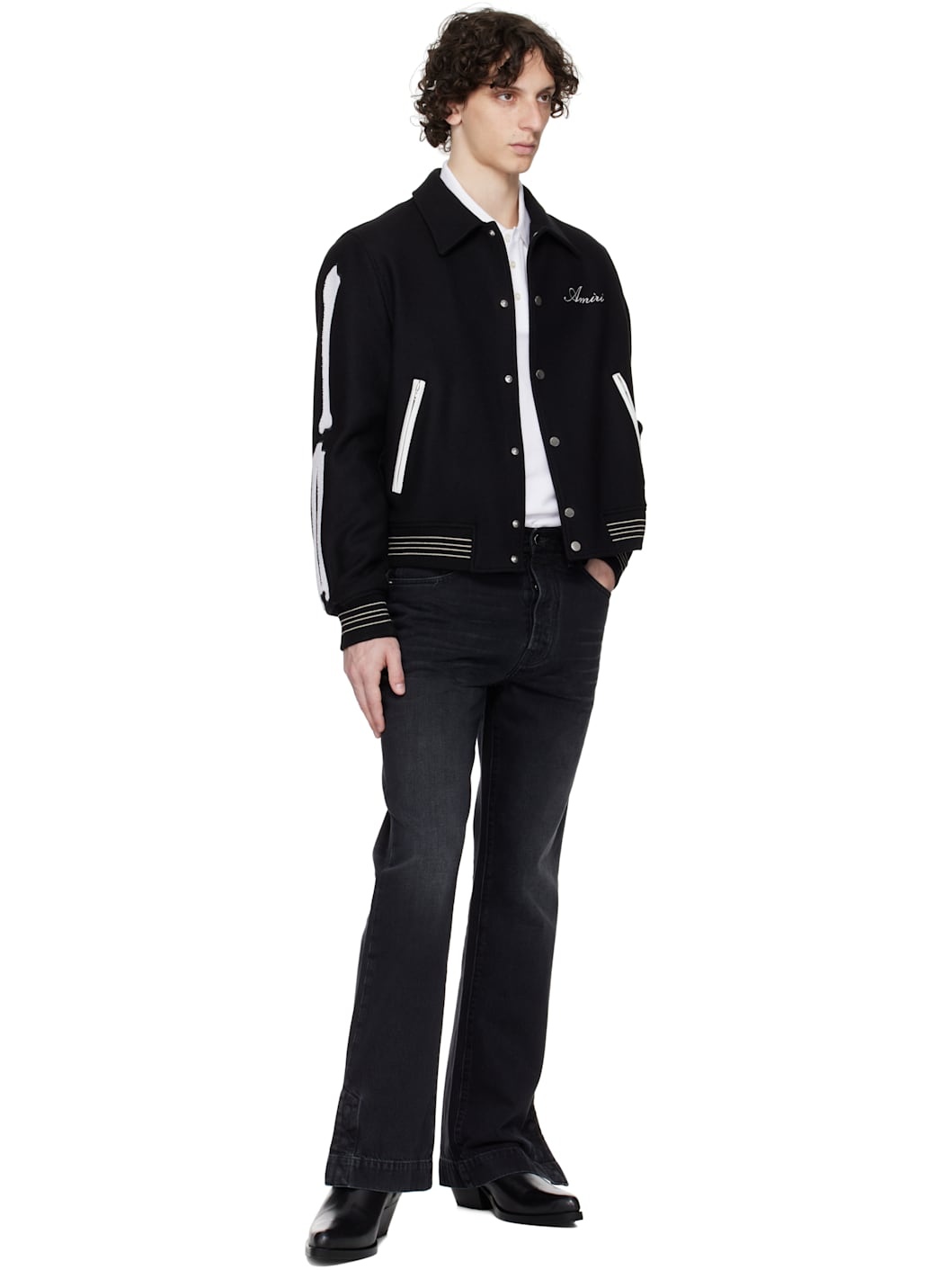 Black Bones Bomber Jacket - 4