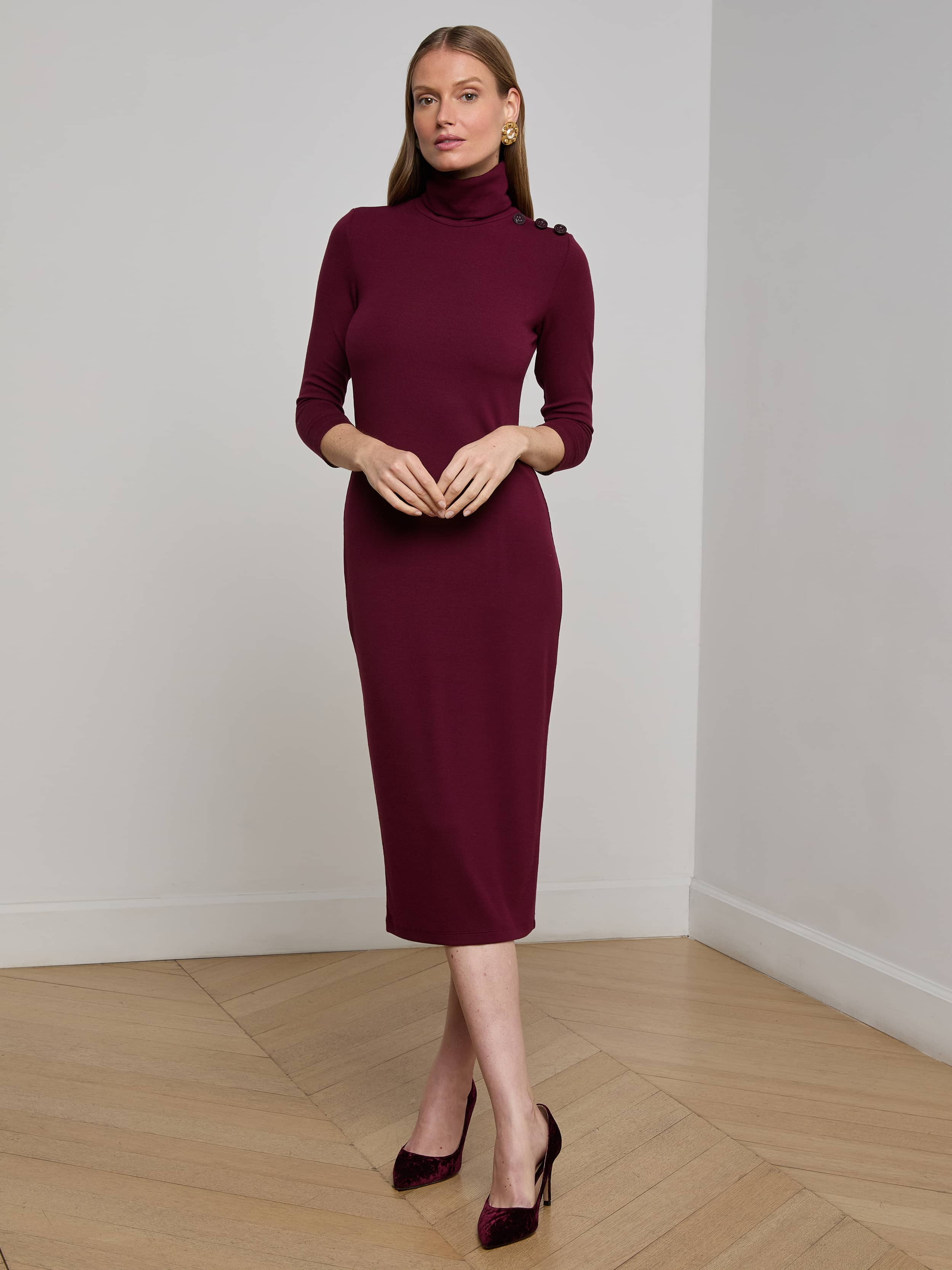 Voletta Turtleneck Midi Dress - 2