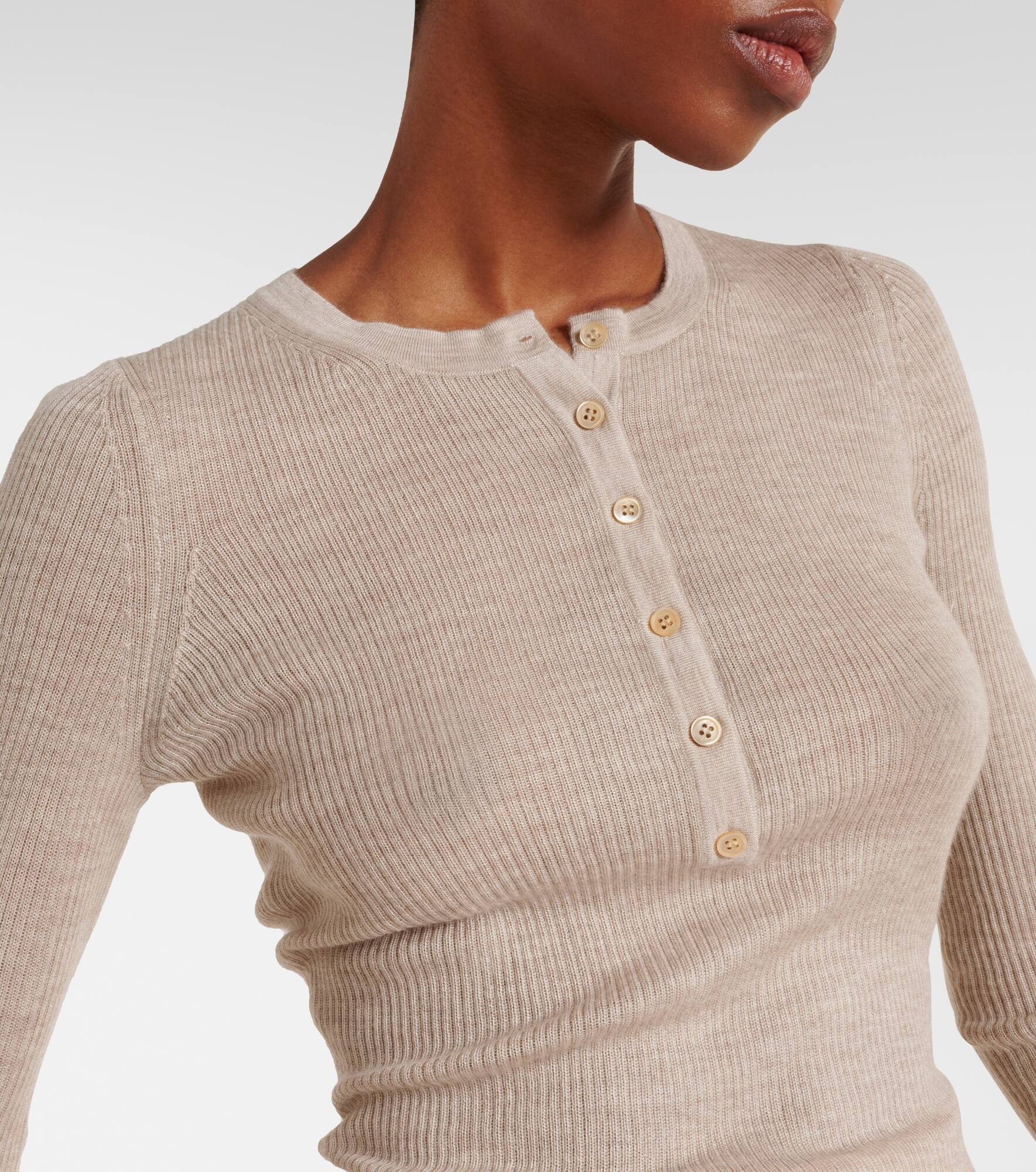 Julian cashmere and silk Henley shirt - 4