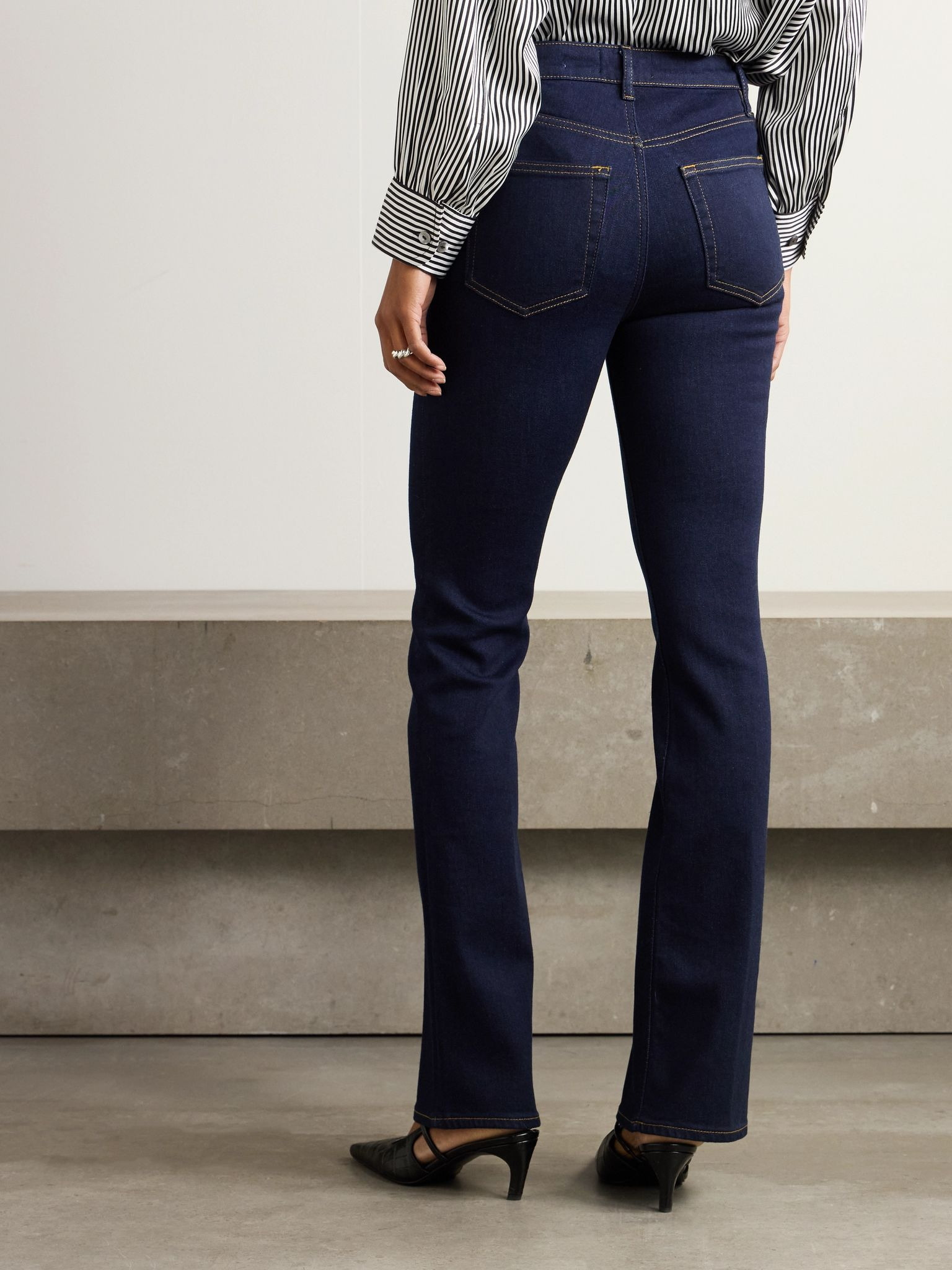 Reboot Super stretch high-rise bootcut jeans Dark denim - 4