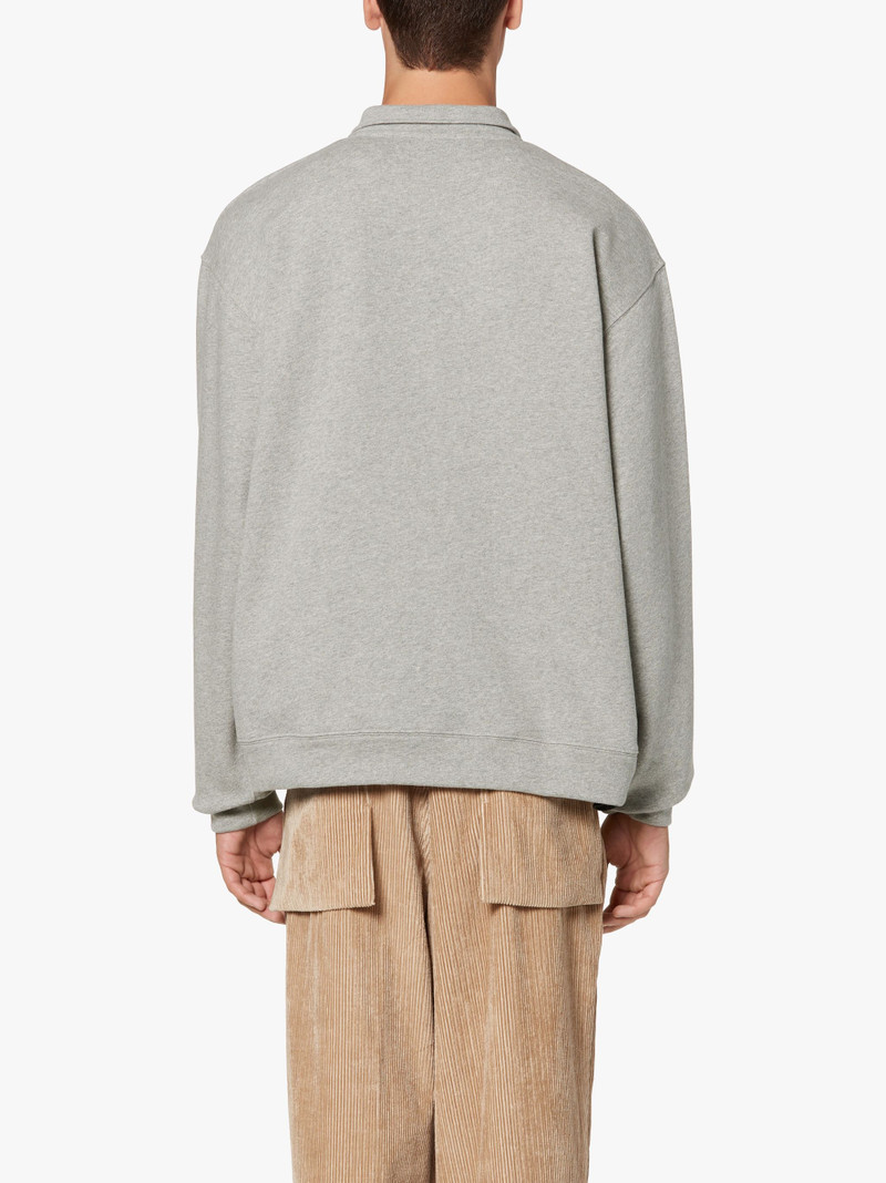 GREY COTTON ZIP FRONT SWEATSHIRT | GJM-200 4