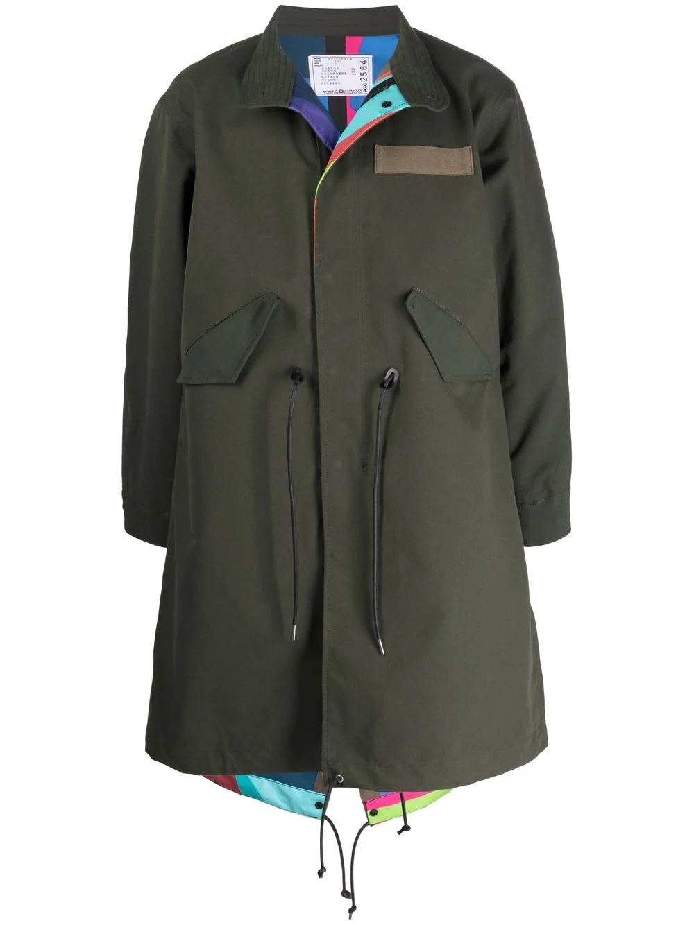 x KAWS single-breasted parka coat - 1