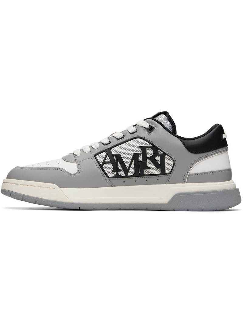 AMIRI Gray & White Classic Low Sneakers outlook