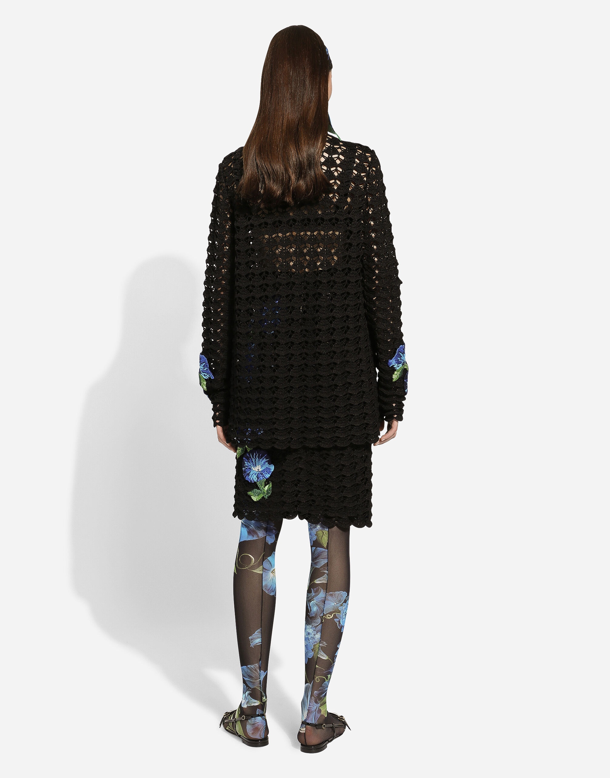Crochet skirt with bluebell print - 3