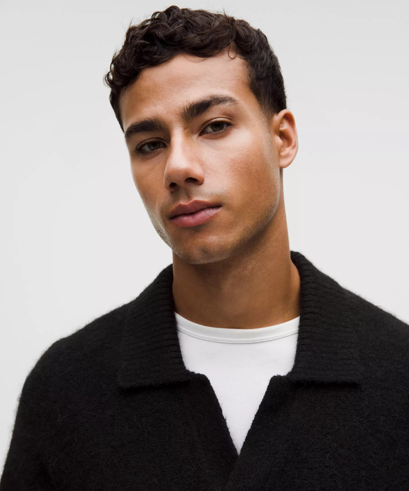 Wool-Blend Ribbed Polo Shirt 4
