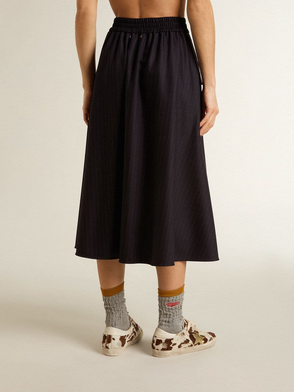 Women’s midnight blue wool skirt - 4