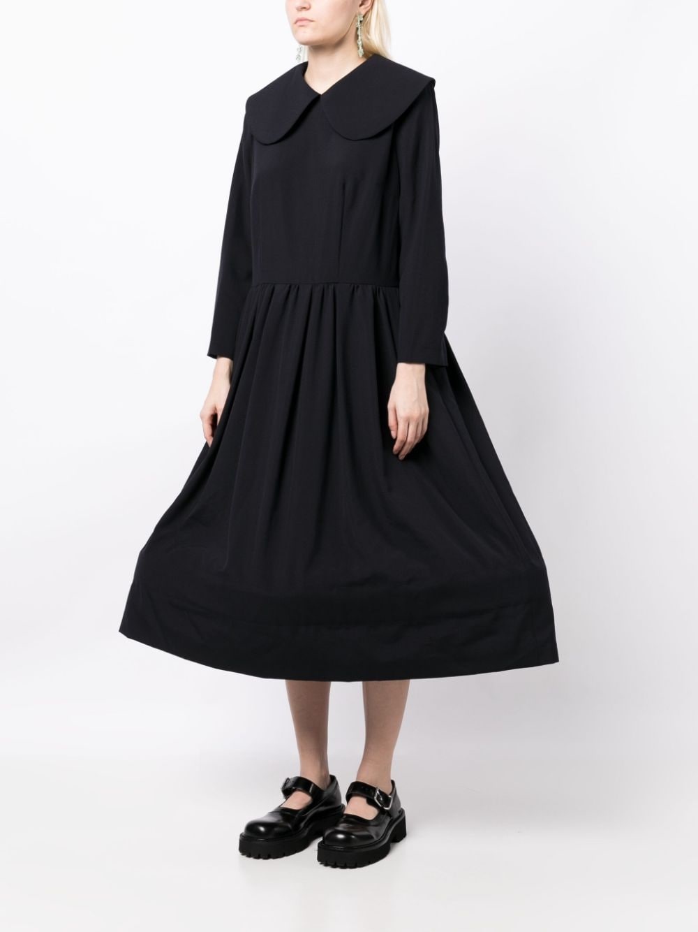 bib-collar midi dress - 3
