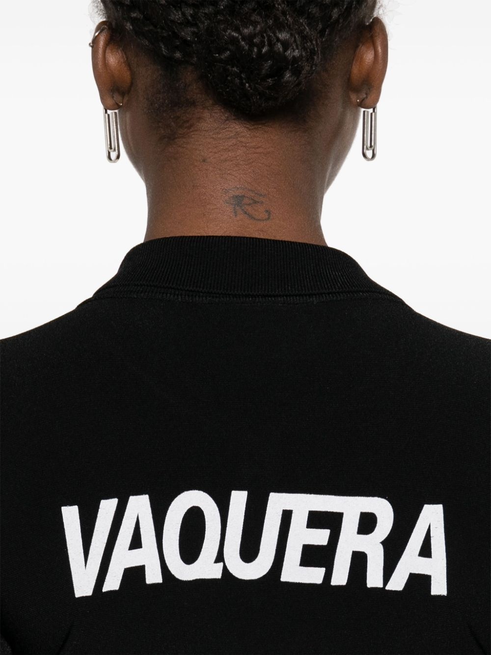 logo-print cropped polo shirt - 5