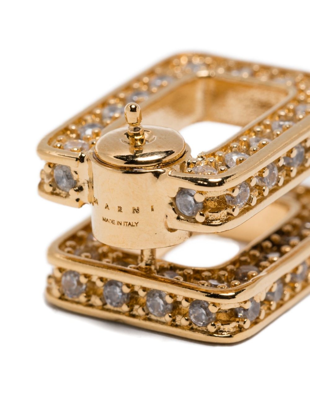 square-frame diamond earring - 3