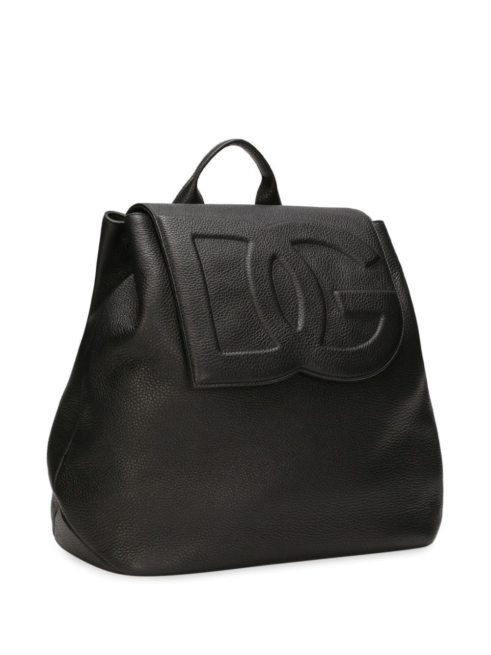 logo-embossed leather backpack - 3