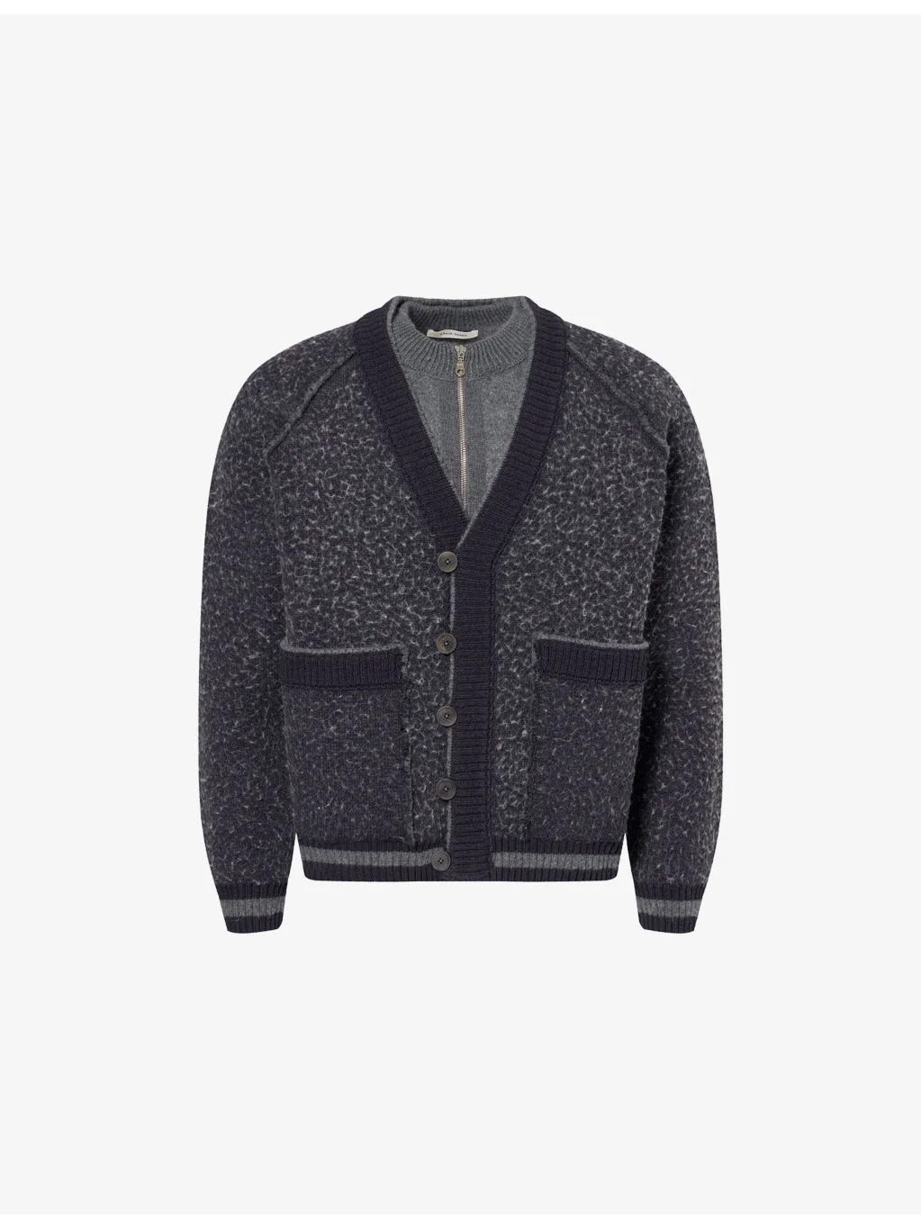 Blanket Layered Wool-Blend Bomber Jacket - 1