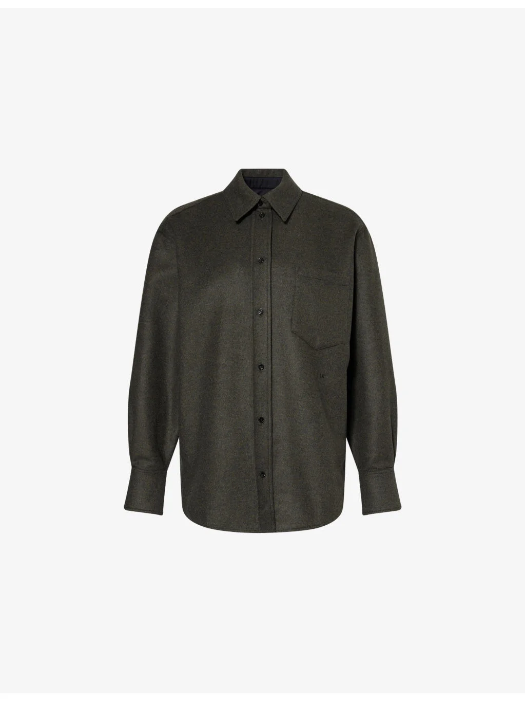 Relaxed-Fit Long-Sleeves Wool And Cashmere Shirt - 1