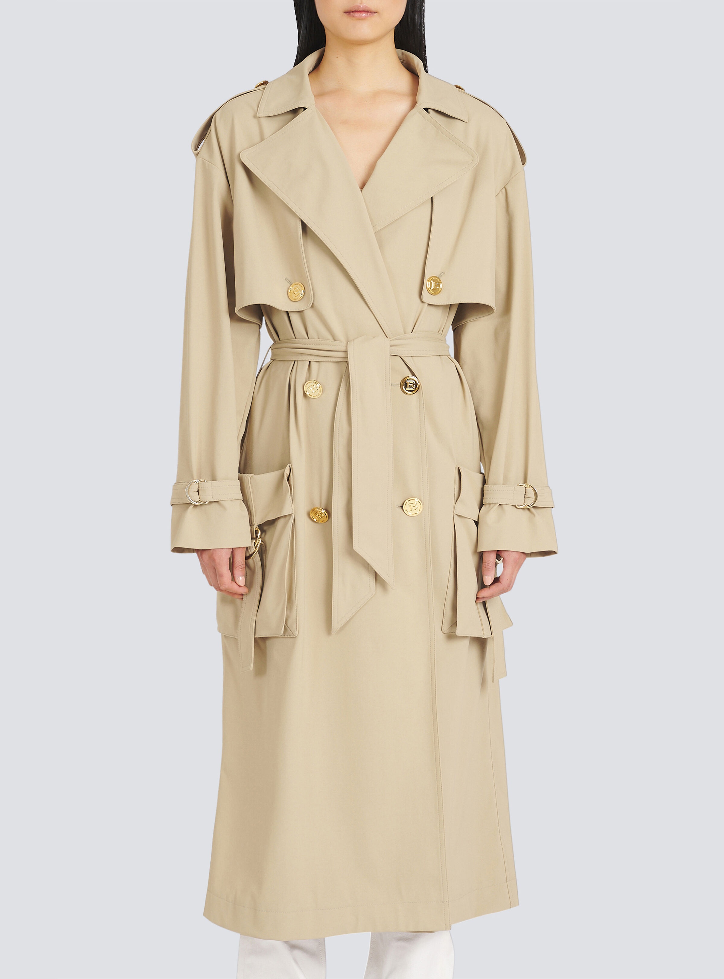 Gabardine trench coat - 8