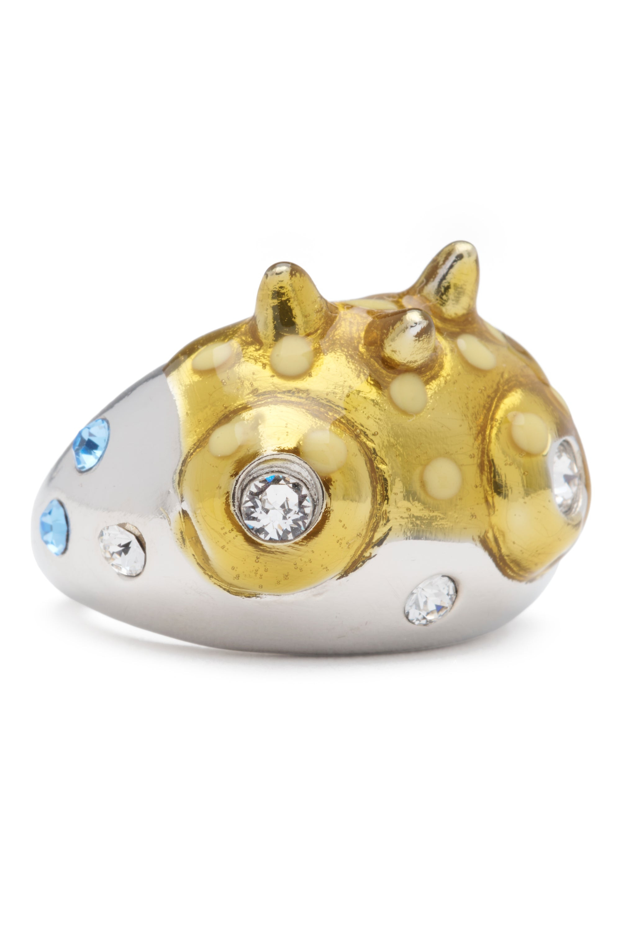 SILVER GOLD RHINO BABY RING - 2