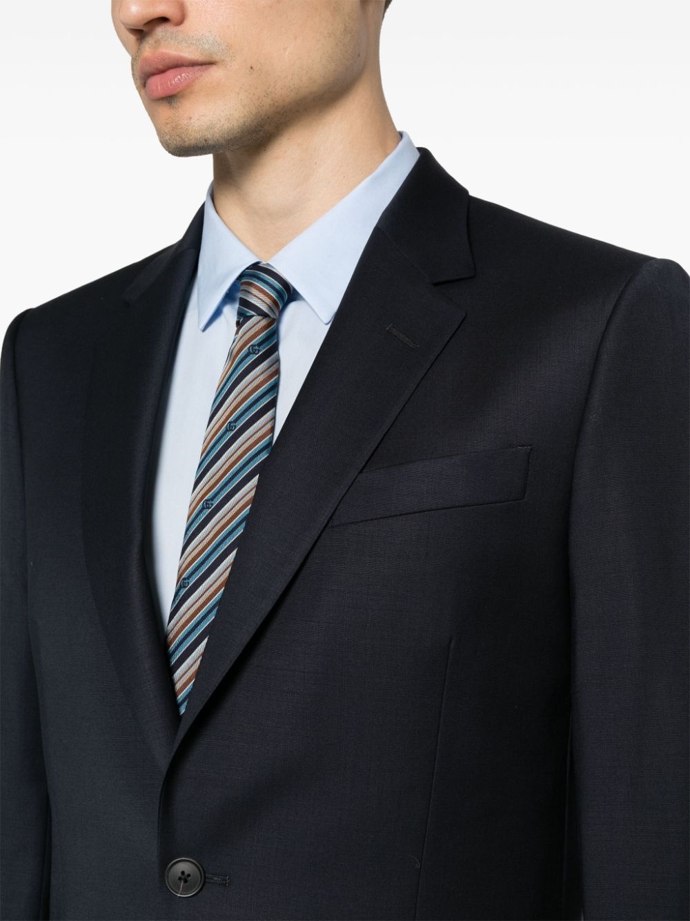 poplin stretch-wool suit - 5