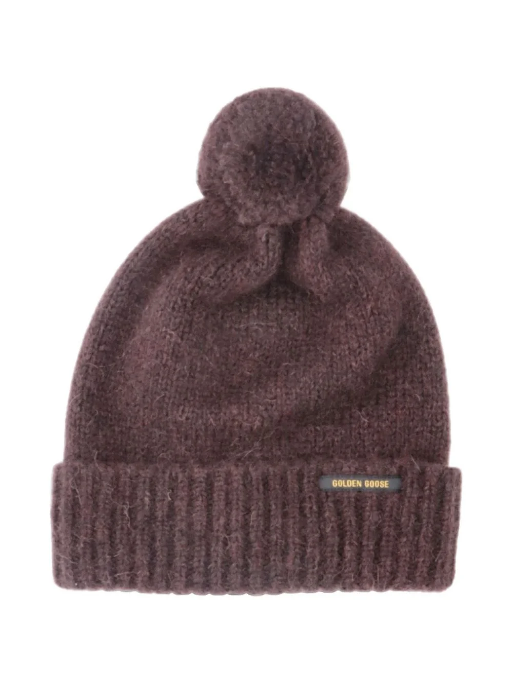 pom-pom ribbed-trim beanie hat - 1