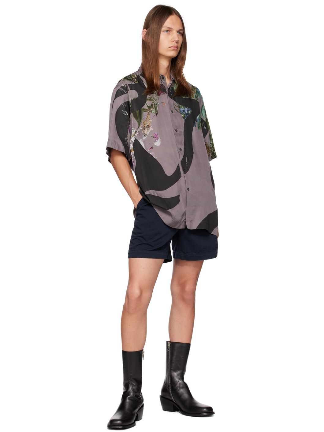 Purple Printed Shirt - 4