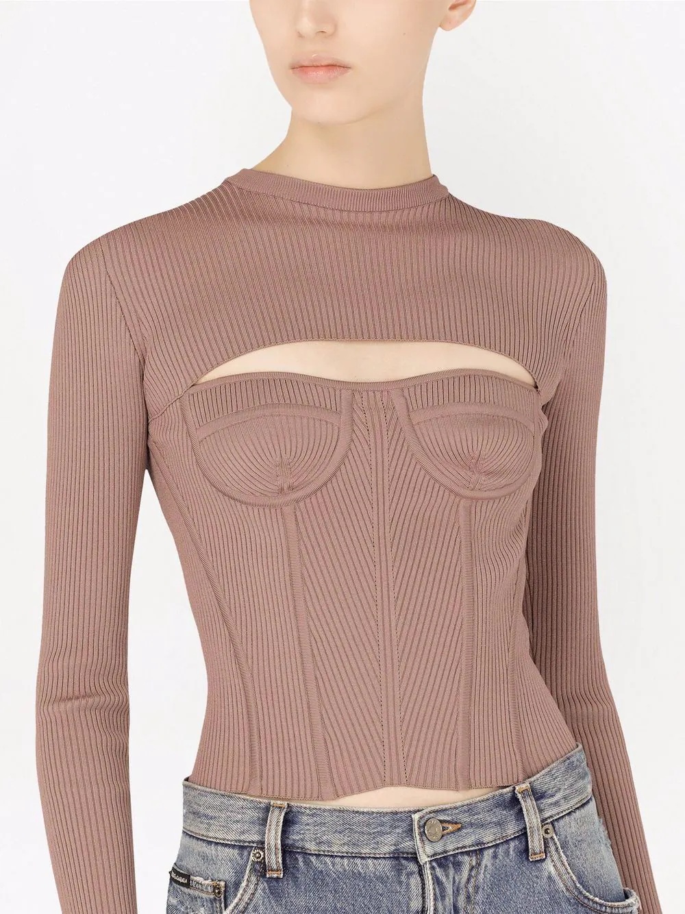 corset-style cut-out top - 5