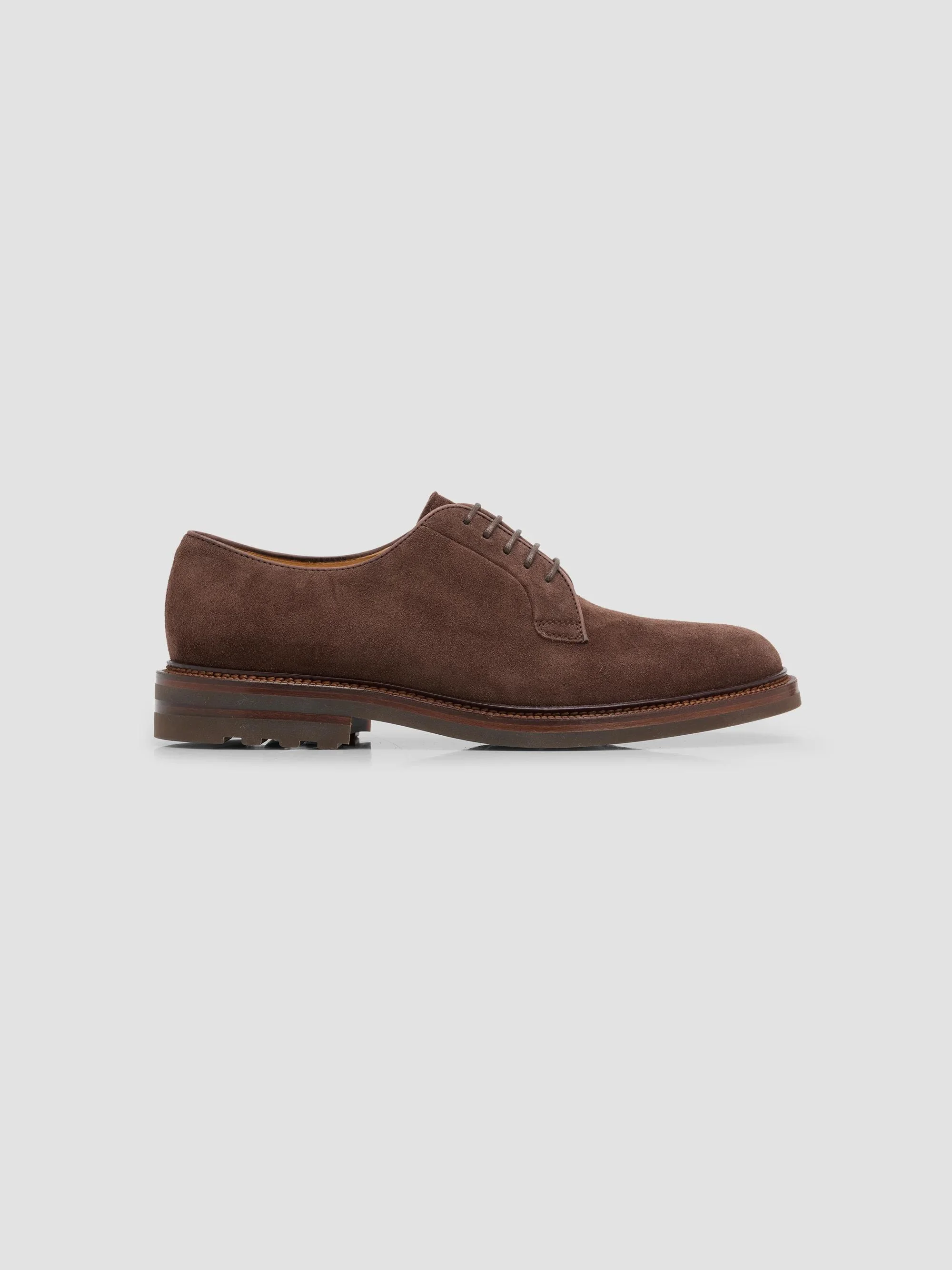 Men's Suede Derby Shoes - Moka - 1