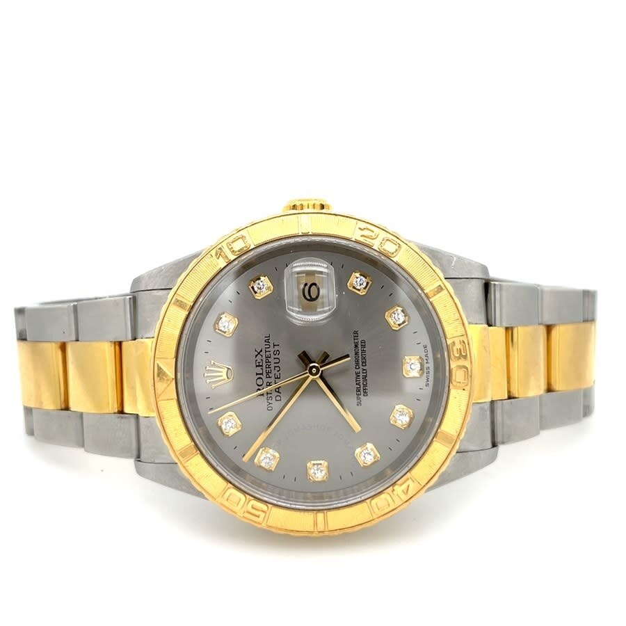 Pre-owned Rolex Datejust Turn-O-Graph Automatic Diamond Silver Dial Men's Watch 16263 SDO - 5