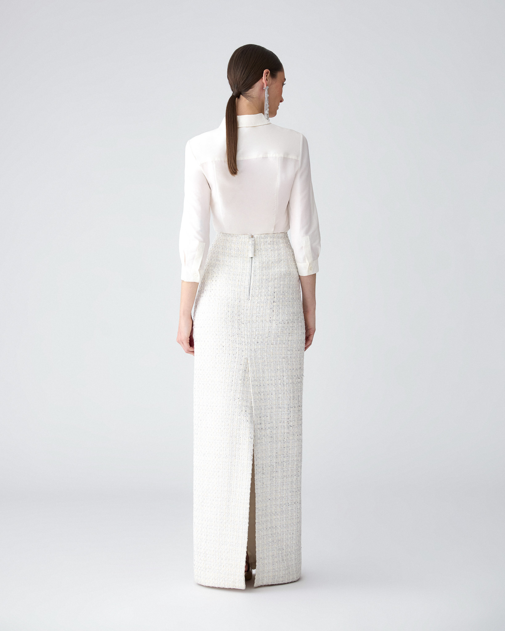 Tweed Column Skirt - 3