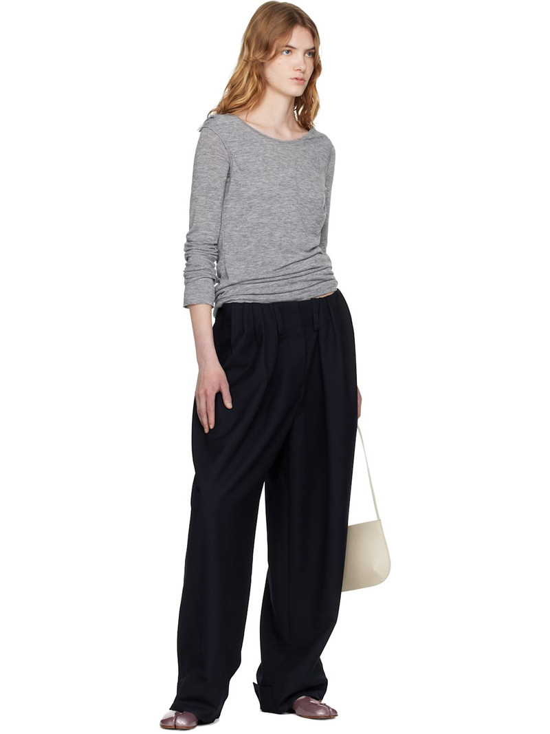 OPEN YY Black Full Gather Trousers outlook