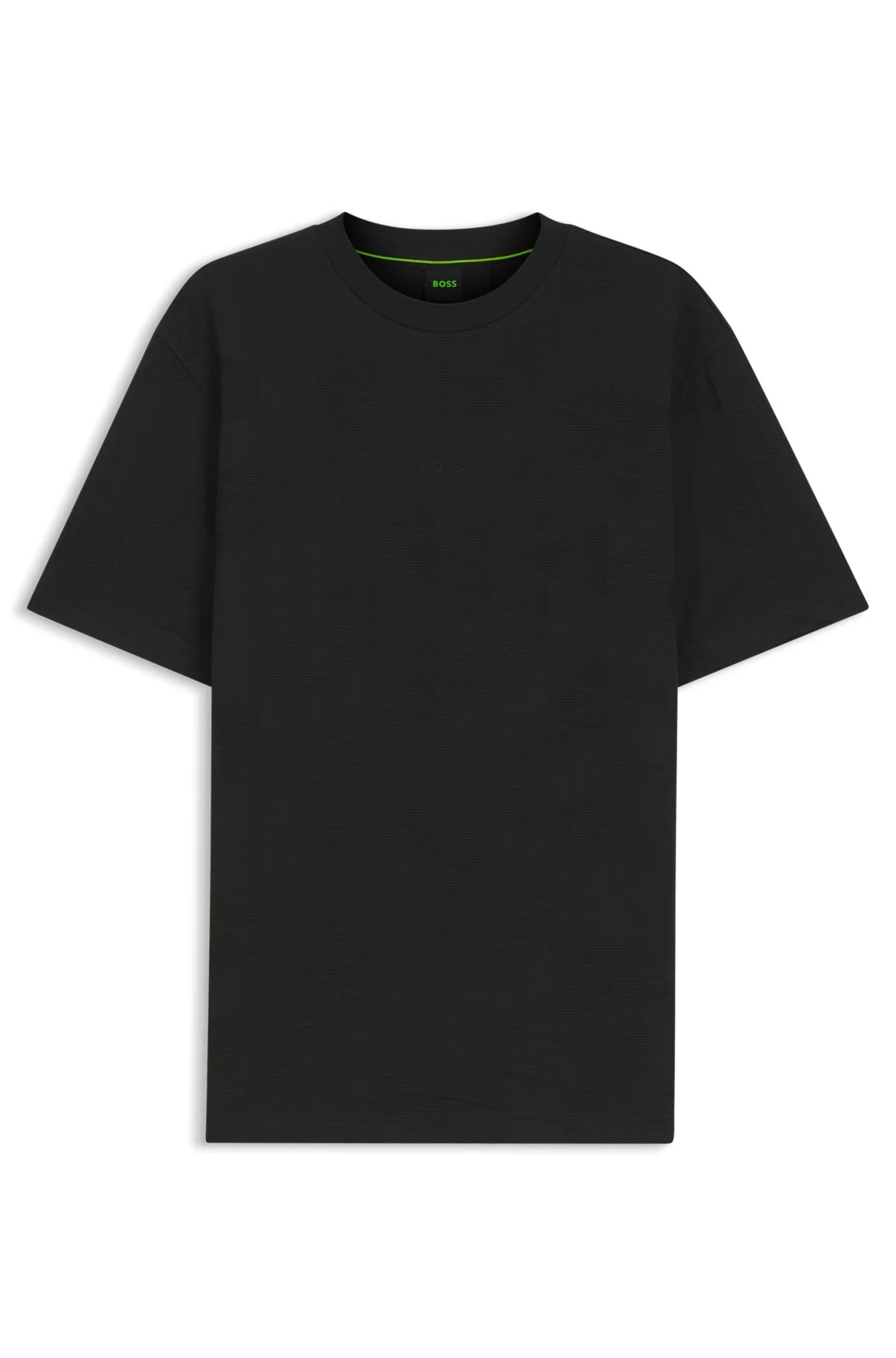 COTTON T-SHIRT WITH 3D-JACQUARD PATTERN - 1