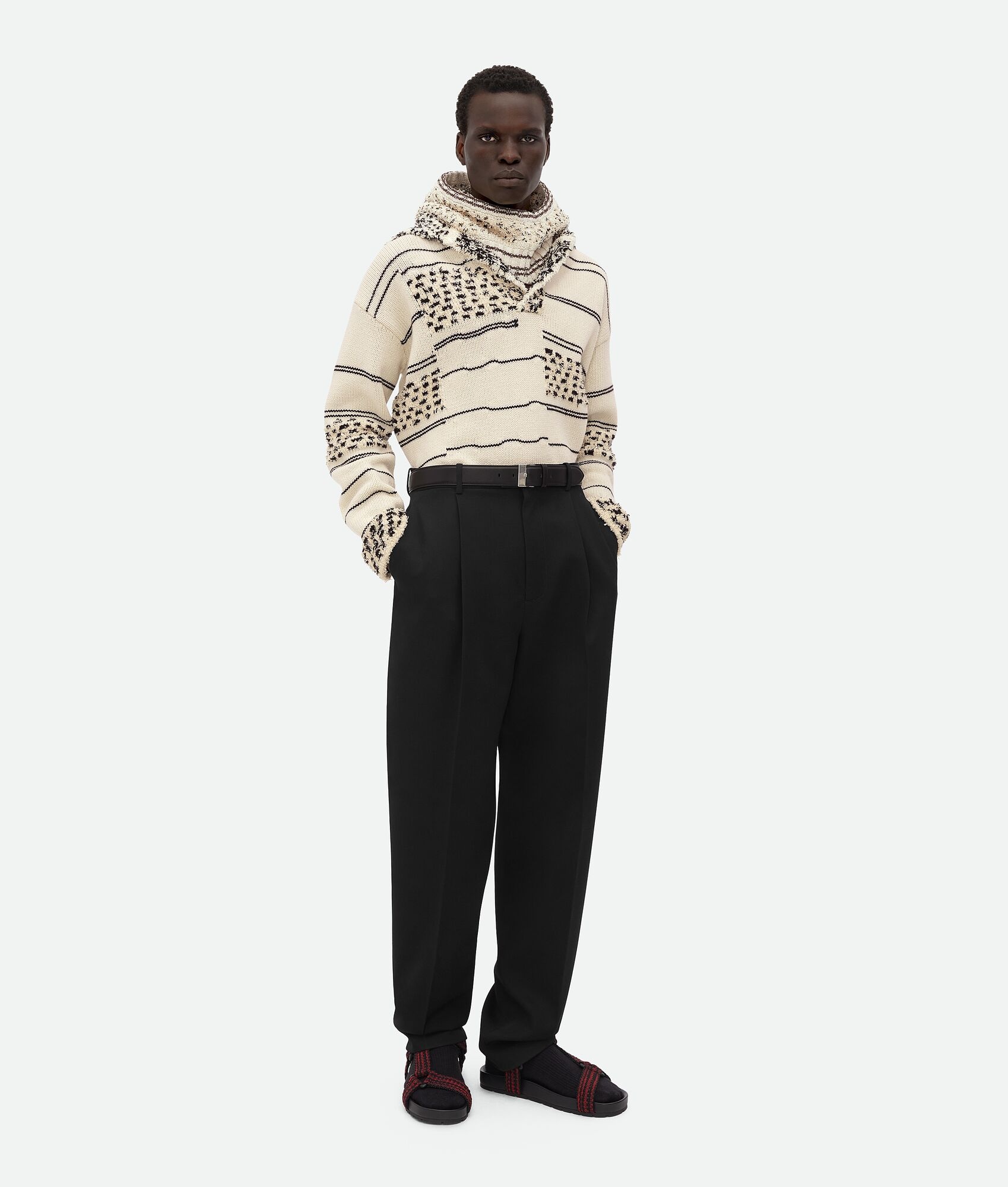 Cotton And Wool Textured Jumper - 4