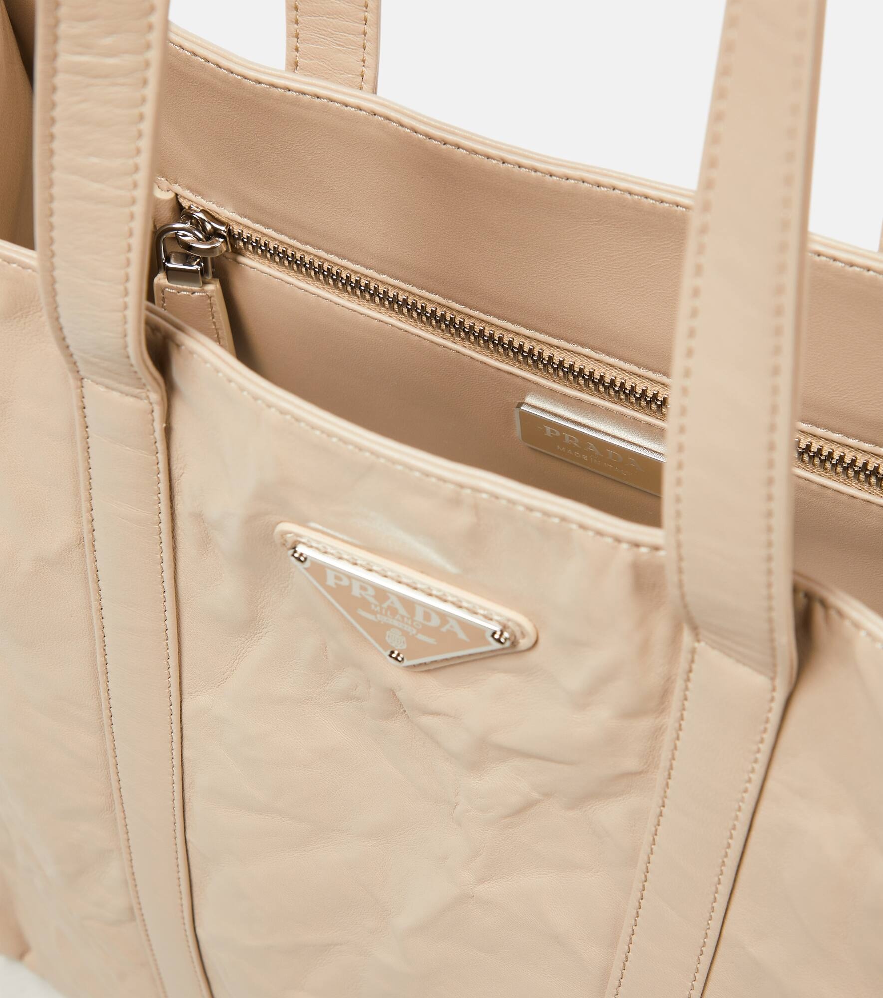 Small leather tote bag - 3