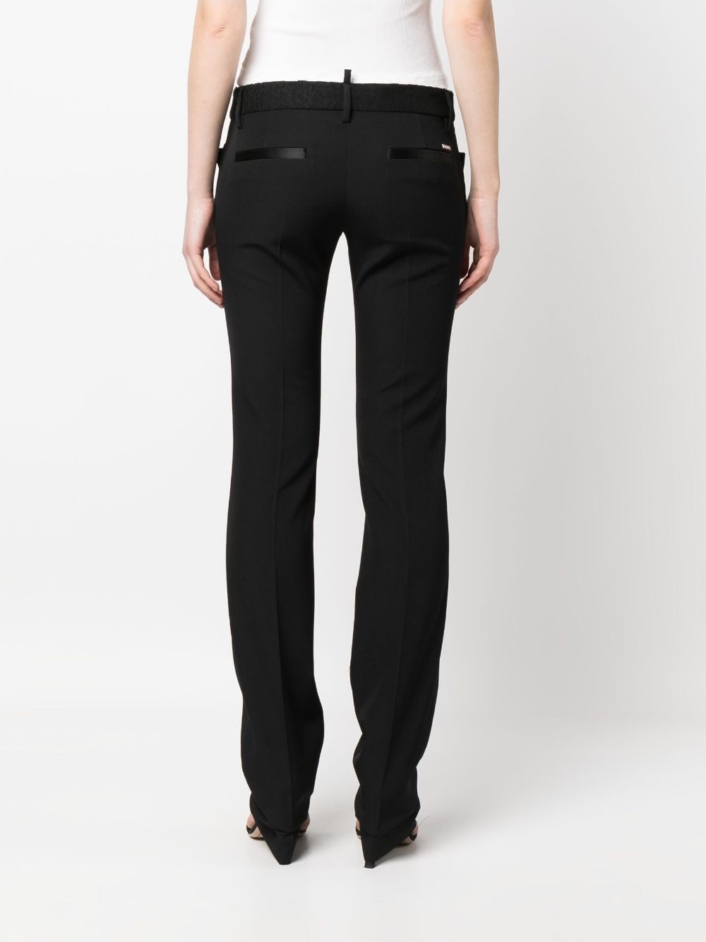 slim-cut virgin wool trousers - 4