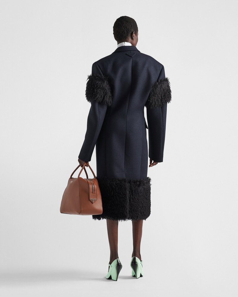 Double-breasted cloth and aspen coat 5