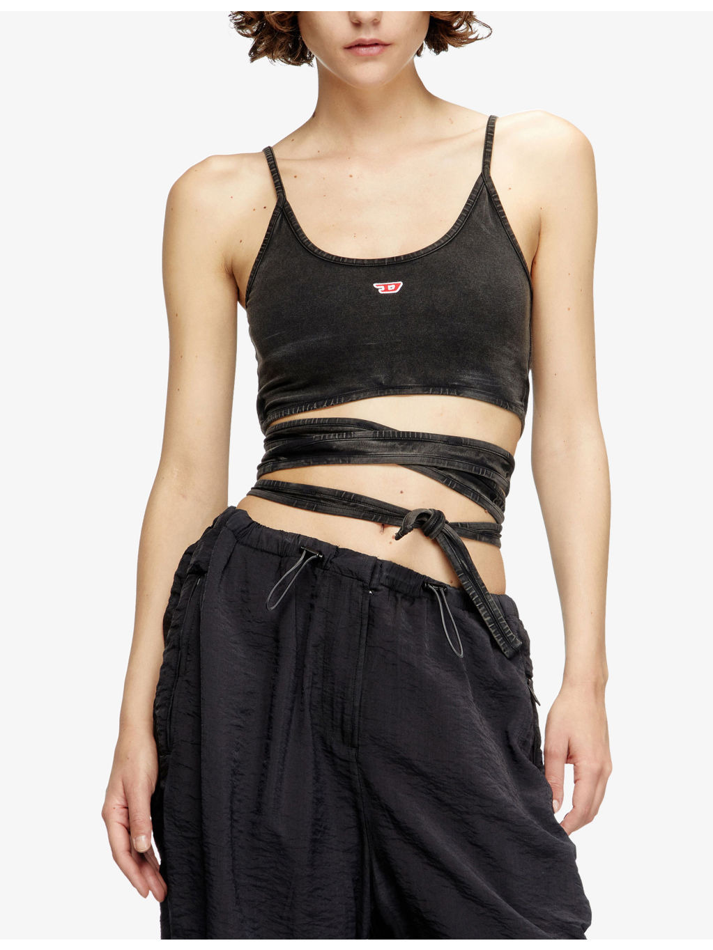 T-Leya-Tail Wrap-Around Cotton-Jersey Top - 3