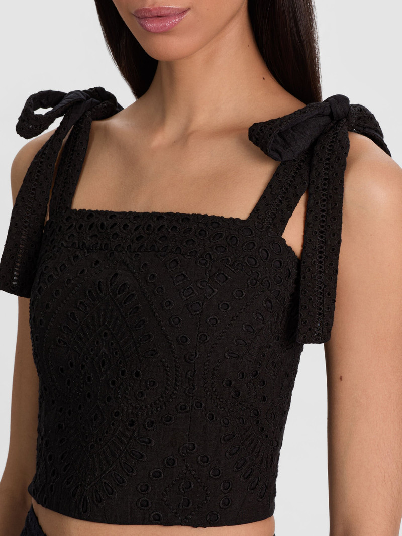 MARINDA EMBROIDERED CROPPED TOP 5