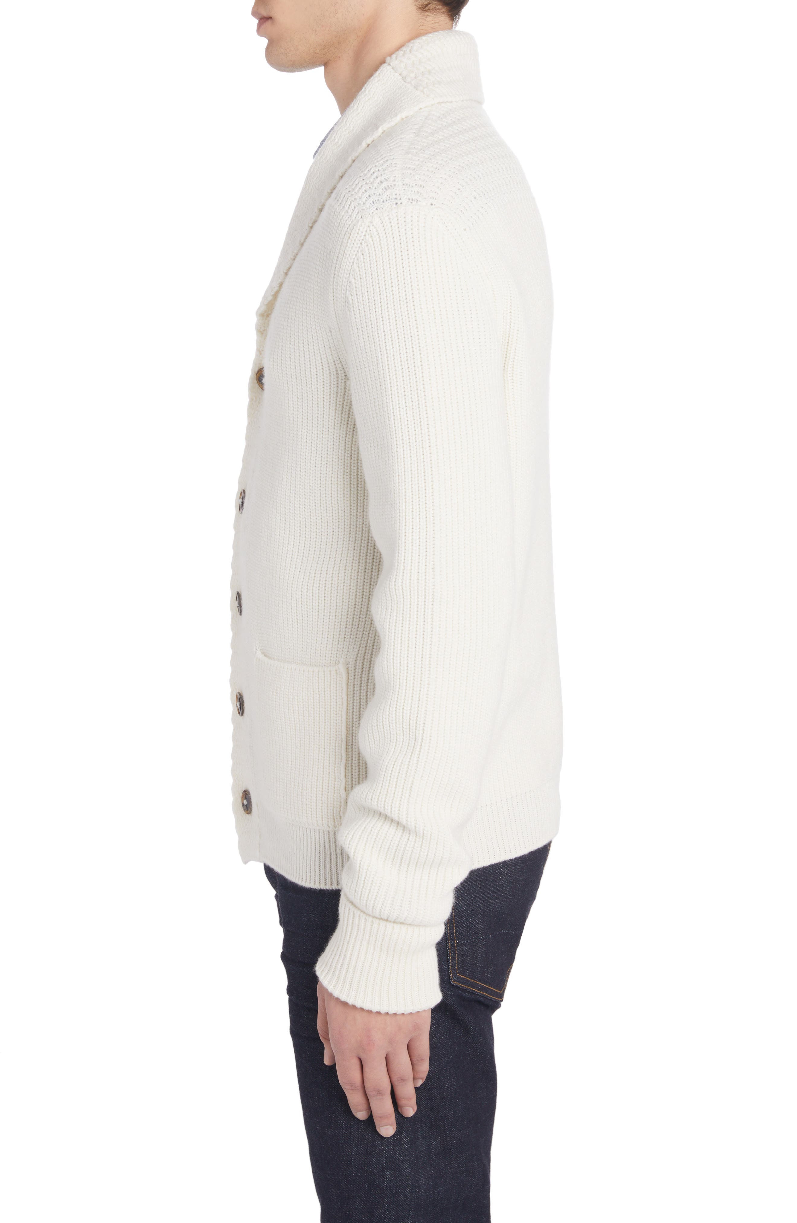 Shawl Collar Cashmere Cardigan - 3