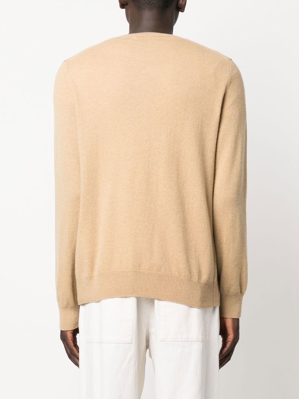 heart-patch V-neck sweater - 4
