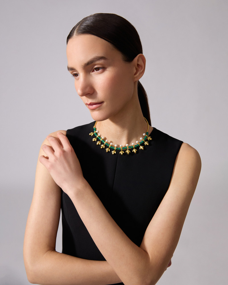 CAROLINA HERRERA Carolina Herrera x Olympia Babylonia Frog Necklace outlook