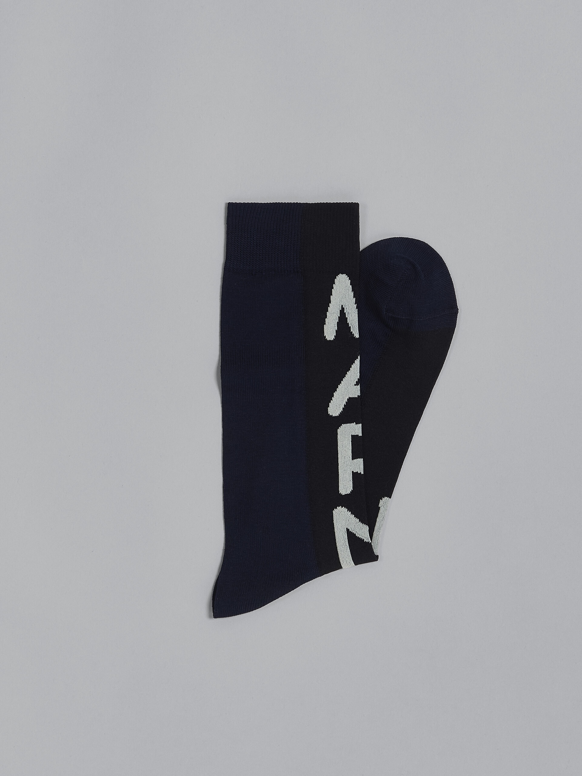BLUE MARNI ON ME COTTON AND NYLON SOCKS - 2