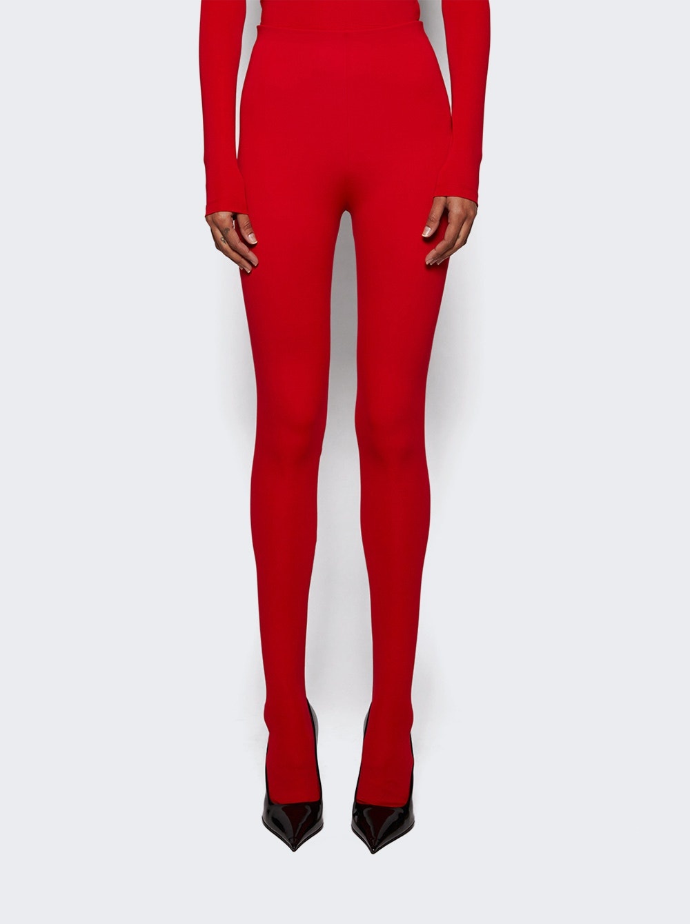 Opaque Heavyweight Tights Red - 3