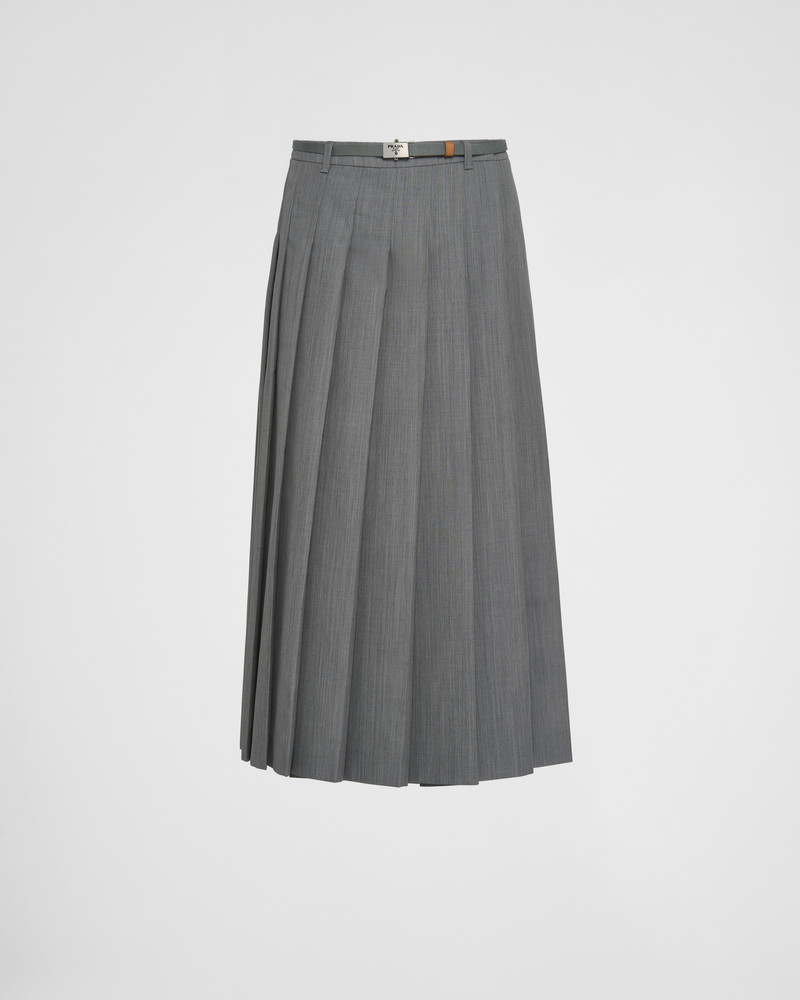 Prada Pleated wool skirt | REVERSIBLE