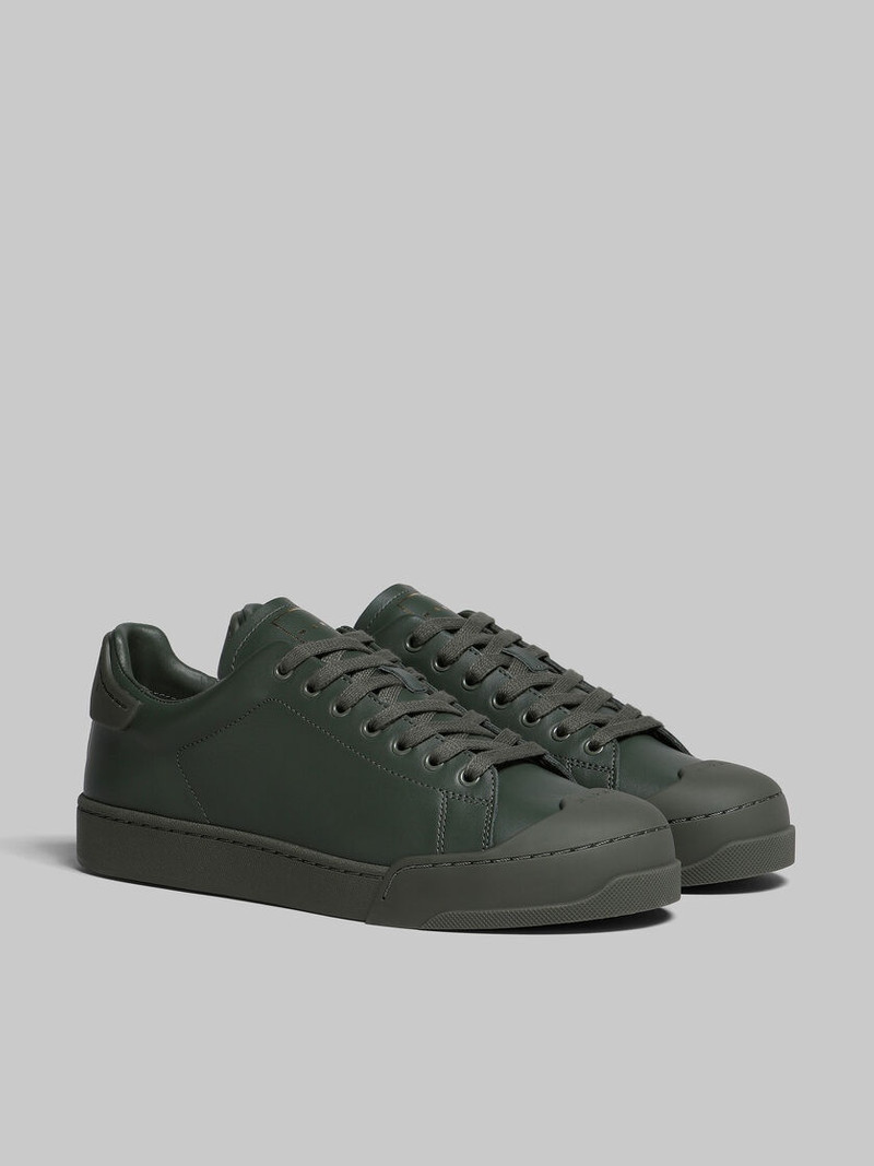 DADA BUMPER SNEAKER IN GREEN LEATHER 2