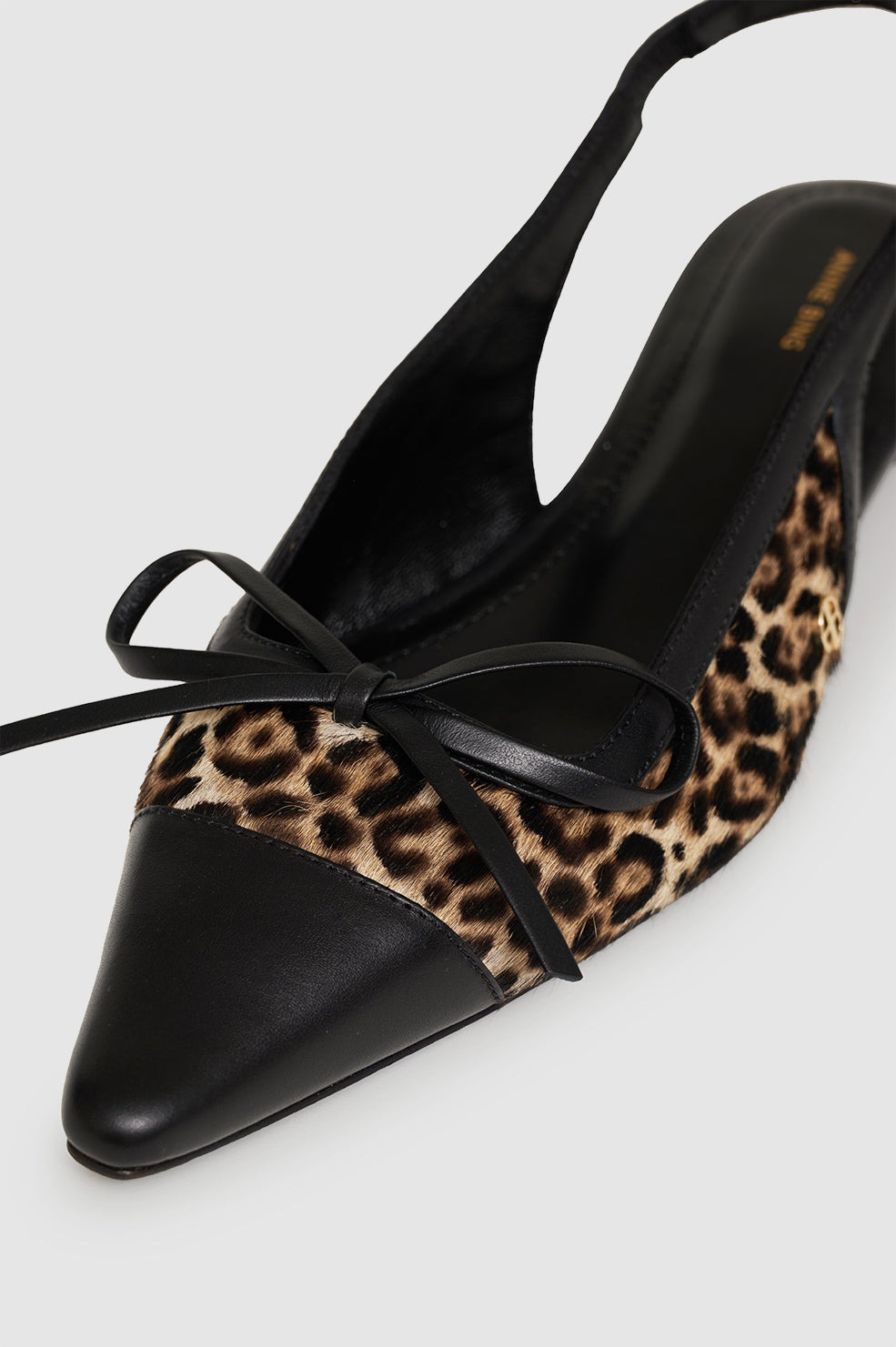 Zoey Slingback Heels - Leopard Calf Hair - 5