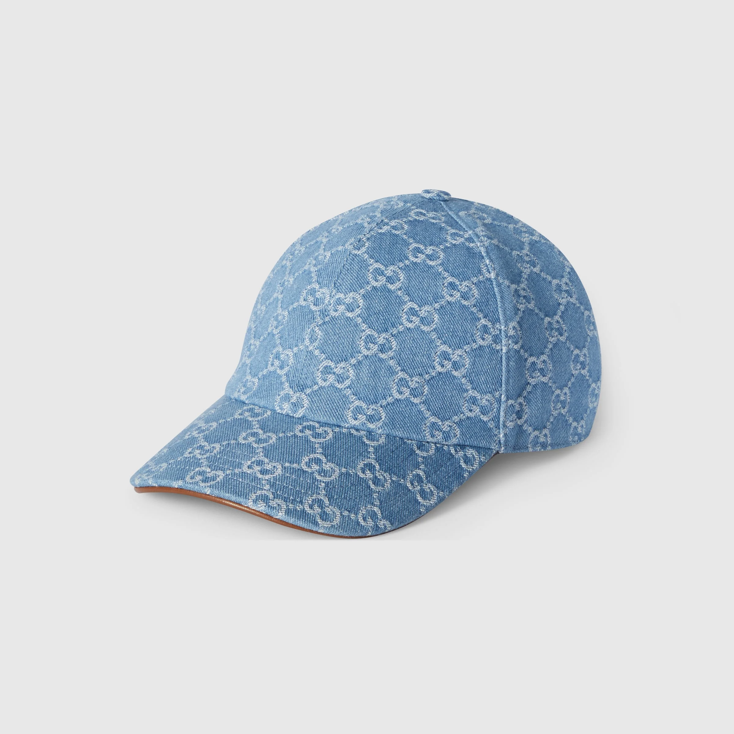 GG denim baseball hat with Horsebit - 1